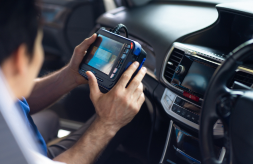 Professional car mechanic repair service and checking car engine